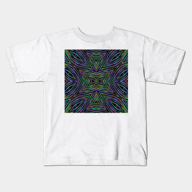 neon lotus petals Kids T-Shirt by chambergambit